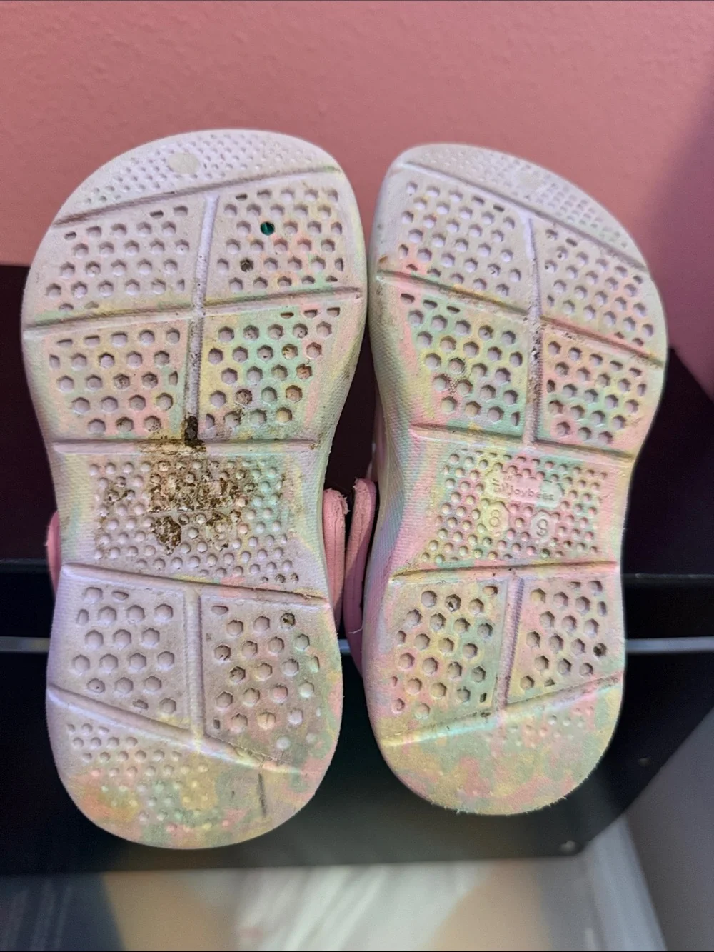 Pink Foam Clog tie Dye Pastel Sandals - toddler 8